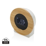 Bamboe bureau klok van gerecycled plastic Bamboo Desk-LCD kleur hout