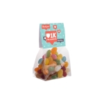 Jelly beans in zakje personaliseren met logo 100g kleur doorzichtig