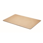 Grote antislip muismat van gerecycled papier met logo kleur beige