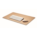 Grote antislip muismat van gerecycled papier met logo kleur beige tweede weergave