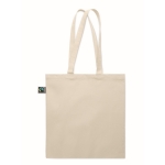 Fair trade katoenen tas bedrukken 180 g/m2 Dun FairTrade kleur beige zesde weergave