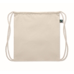 Katoenen rugzak met logo 180 g/m2 9 kg Dun FairTrade kleur beige derde weergave