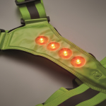 Verstelbaar reflecterend vest met LEDs aan de voor- en achterkant kleur groen foto bekijken zesde weergave