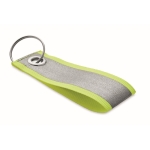 Reflecterende sleutelhanger van polyester kleur neon geel