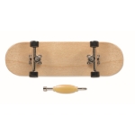 Mini skateboard speelgoed gemaakt van hout kleur hout vierde weergave