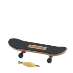 Mini skateboard speelgoed gemaakt van hout kleur hout weergave met bedrukking