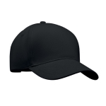 Baseball cap bedrukken van dik katoen, maat 7 1/4, 260 g/m2 kleur zwart