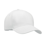 Baseball cap bedrukken van dik katoen, maat 7 1/4, 260 g/m2 kleur wit