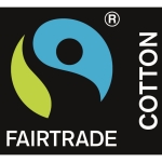 Fairtrade bedrukte katoenen tas met lange hengsels Fairtrade 140 g/m2 kleur beige