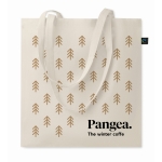 Fairtrade bedrukte katoenen tas met lange hengsels Fairtrade 140 g/m2 kleur beige tweede hoofdweergave