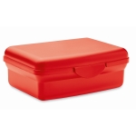 Gerecyclede PP lunchbox met makkelijke kliksluiting 800ml kleur rood