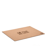 Kurken placemat met logo 40x30 cm met detail in de hoek kleur beige weergave met bedrukking