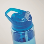 anti-lek drinkflessen bedrukken met rietje voor sport 650ml Tritan Renew™ kleur doorzichtig blauw foto bekijken derde weergave