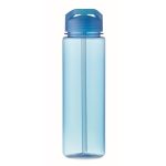 anti-lek drinkflessen bedrukken met rietje voor sport 650ml Tritan Renew™ kleur doorzichtig blauw vijfde weergave