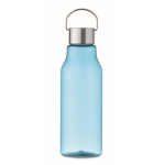 Anti-lek fles met logo met stalen handvat deksel 800ml Tritan Renew™ kleur doorzichtig blauw derde weergave