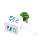 Lollies in verschillende smaken in kubus verpakking 10 g kleur wit hoofdweergave