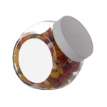 Medium glazen pot gevuld met diverse jelly beans 900ml kleur wit tweede weergave