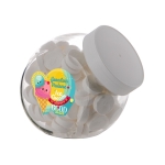 Middelgrote pot gevuld met ronde Wilhelmina Mints 900ml kleur wit