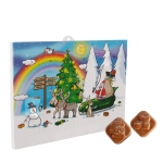 Klassieke adventskalender met 24 melkchocolaatjes A5 kleur wit tweede weergave