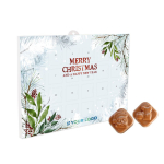 Klassieke adventskalender met 24 melkchocolaatjes A5 kleur wit