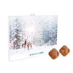 Klassieke adventskalender met 24 melkchocolaatjes A5 kleur wit