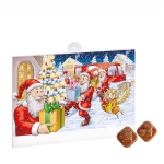 Klassieke adventskalender met 24 melkchocolaatjes A4 kleur wit tweede weergave