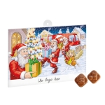 Klassieke adventskalender met 24 melkchocolaatjes A4 kleur wit vierde weergave