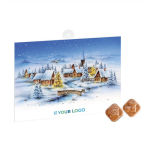 Klassieke adventskalender met 24 melkchocolaatjes A4 kleur wit