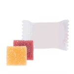 Promotionele gummies met fruitsmaak en individuele verpakking kleur wit