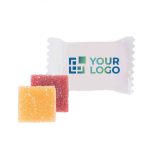 Promotionele gummies met fruitsmaak en individuele verpakking kleur wit hoofdweergave