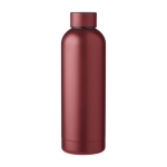 Thermosfles van gerecycled staal bedrukken, 500 ml kleur bordeaux eerste weergave