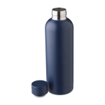 Thermosfles van gerecycled staal bedrukken, 500 ml kleur marineblauw derde weergave