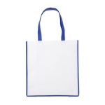 Non-woven tas met bijpassende handvatten 80 g/m2 kleur blauw eerste weergave