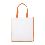 Non-woven tas met bijpassende handvatten 80 g/m2 kleur oranje eerste weergave