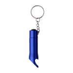 Zaklamp van gerecycled aluminium met opener en karabijnhaak kleur blauw tweede weergave