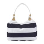 Sailor polyester strandtas met binnenzak kleur marineblauw eerste weergave