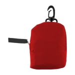 190T polyester opvouwbare boodschappentas met haak kleur rood tweede weergave