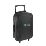 Opvouwbare 600D polyester trolley met wielen en diverse handvatten met jouw bedrukking