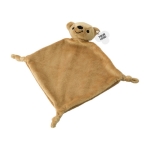 Zachte baby-doudou met dierenthema om te borduren kleur bruin tweede weergave