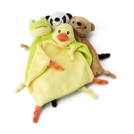 Zachte baby-doudou met dierenthema om te borduren kleur lichtgroen tweede weergave