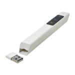 Kunststof laserpointer met USB-oplaadfunctie kleur wit elfde weergave