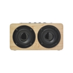 Draadloze houten speaker met elk twee speakers van 5W micro USB kabel kleur bruin derde weergave