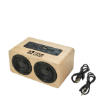 Draadloze houten speaker met elk twee speakers van 5W micro USB kabel met jouw bedrukking