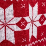 Rood witte kerstsjaal van polyester derde weergave