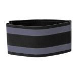 Elastische armband van polyester met twee reflectie banden kleur zwart  negende weergave