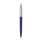 Stijlvolle gerecyclede balpen met blauwe inkt Parker Jotter kleur marineblauw tweede weergave voorkant