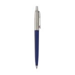 Stijlvolle gerecyclede balpen met blauwe inkt Parker Jotter kleur marineblauw tweede weergave met zijkant