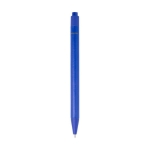 Pen van gerecycled papier met matte afwerking kleur blauw tweede weergave achterkant