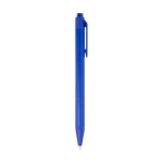 Pen van gerecycled papier met matte afwerking kleur blauw tweede weergave met zijkant