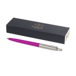 Premium pen met houder van gerecycled roestvrij staal Parker Jotter kleur roze